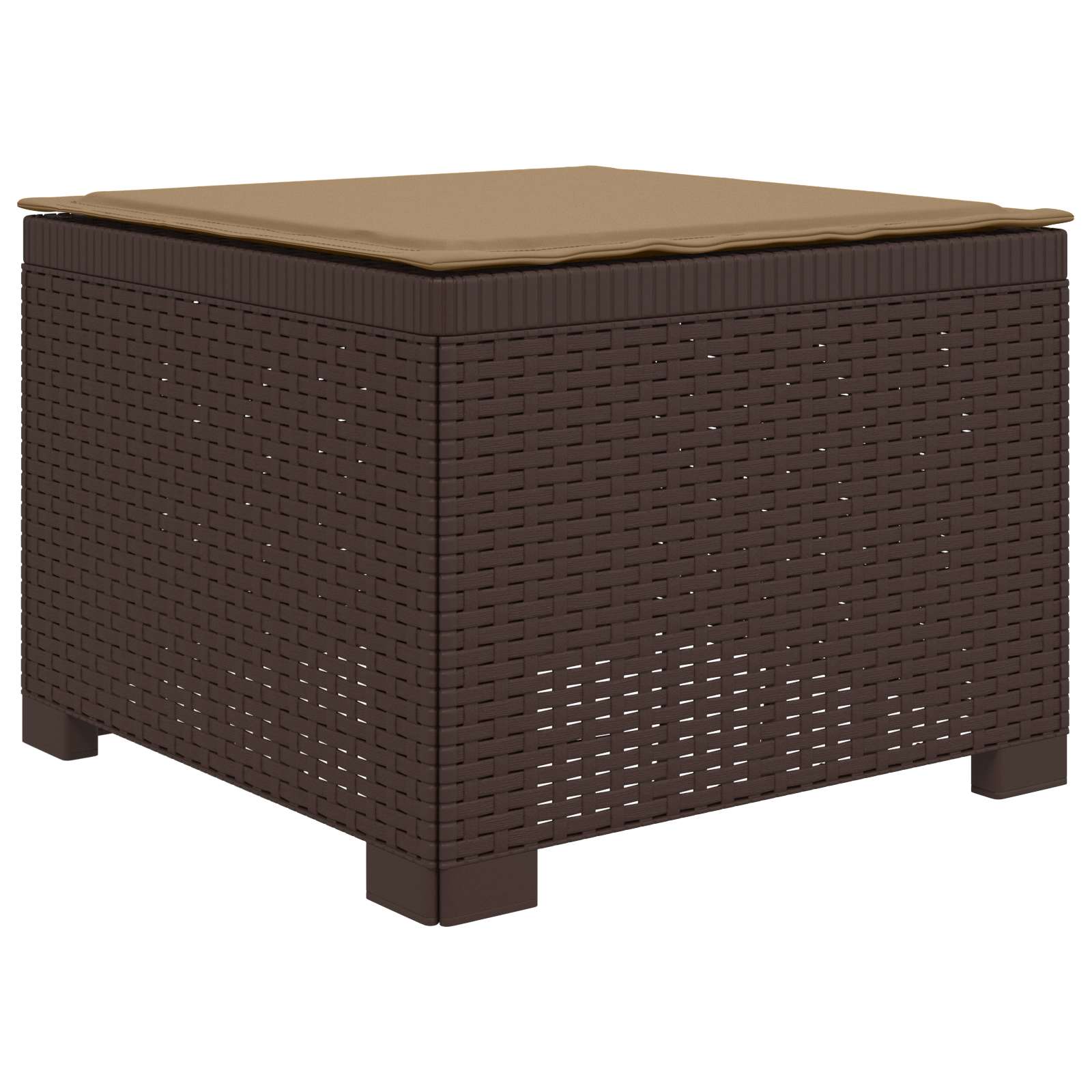 Divano da giardino 3 posti con cuscini in look rattan PP | homemem39