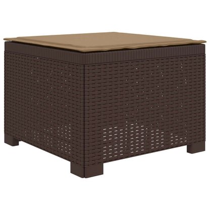 Divano da giardino 3 posti con cuscini in look rattan PP | homemem39