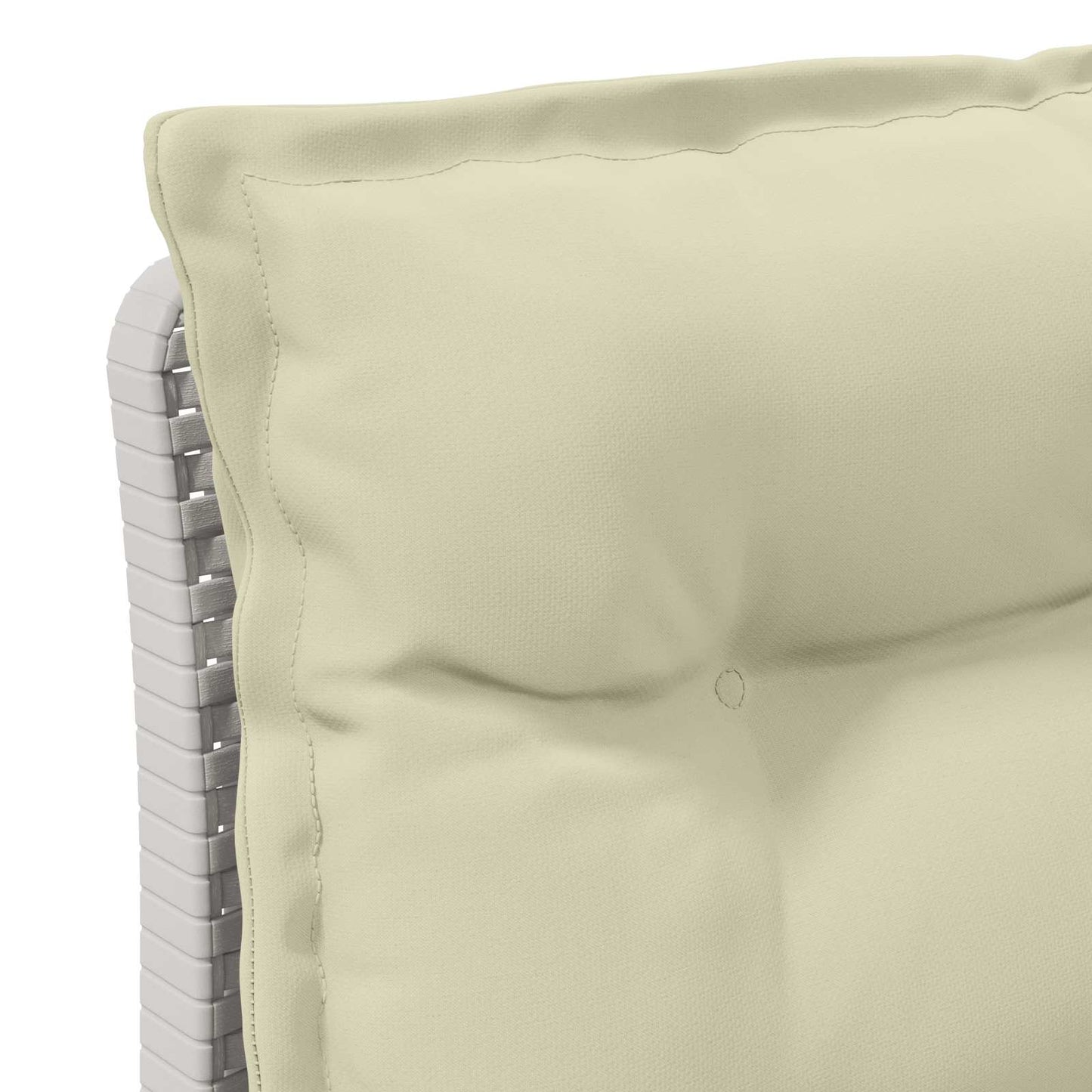 Divano da giardino 3 posti con cuscini in look rattan PP Bianco | homemem39