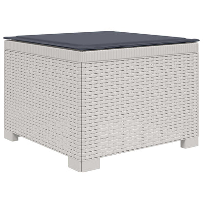 Divano da giardino 3 posti con cuscini in look rattan PP Bianco