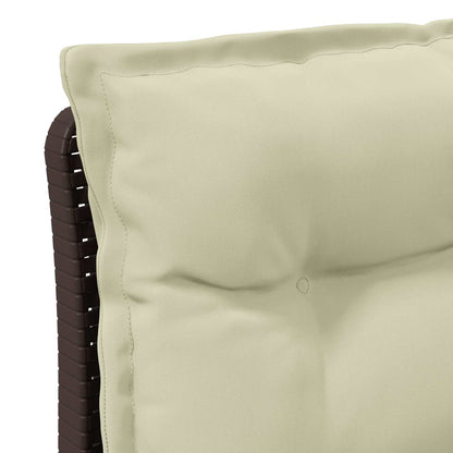 Divano da giardino 3 posti con cuscini in look rattan PP | homemem39