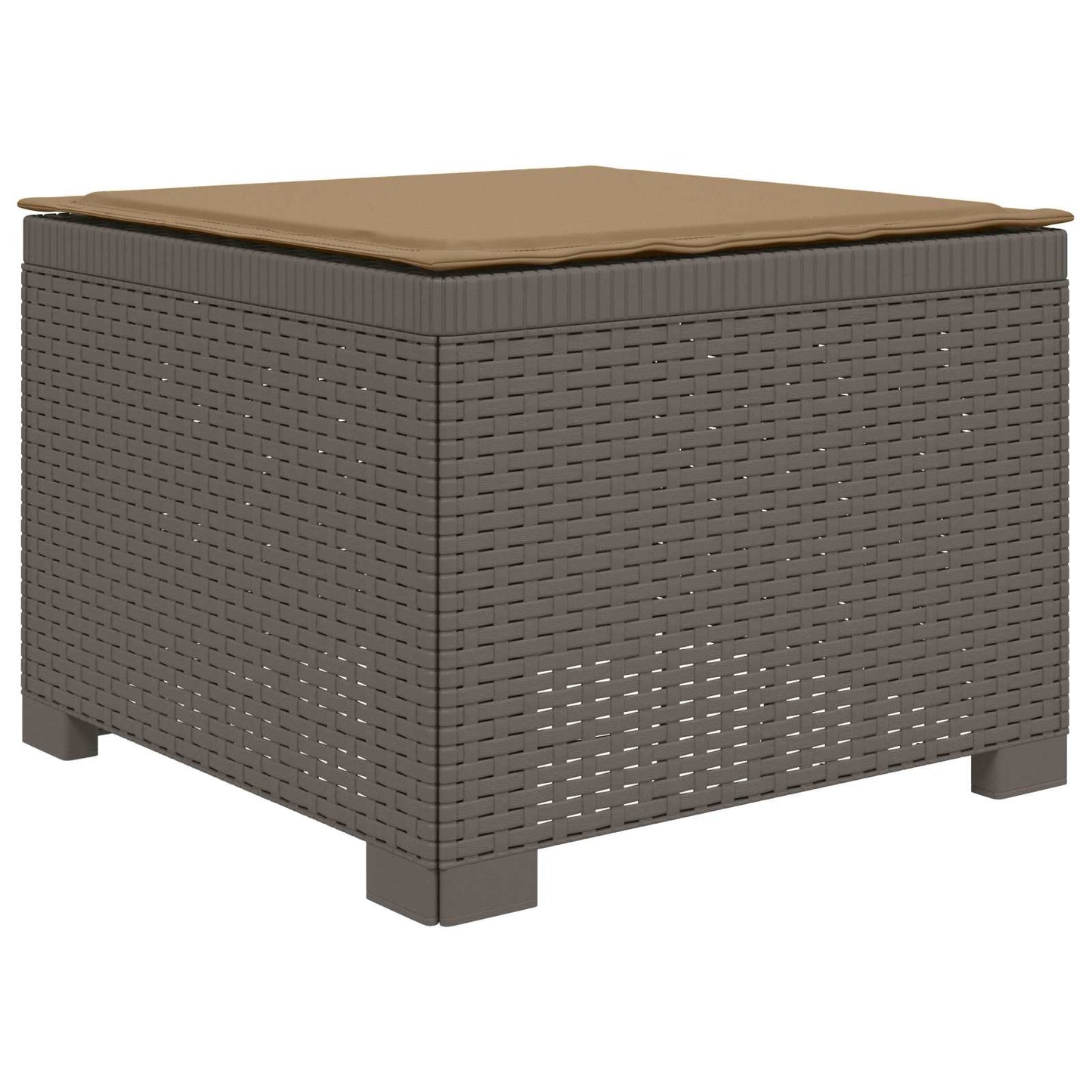 Divano da giardino 3 posti con cuscini in look rattan PP