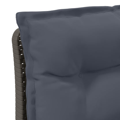 Divano da giardino 3 posti con cuscini in look rattan PP