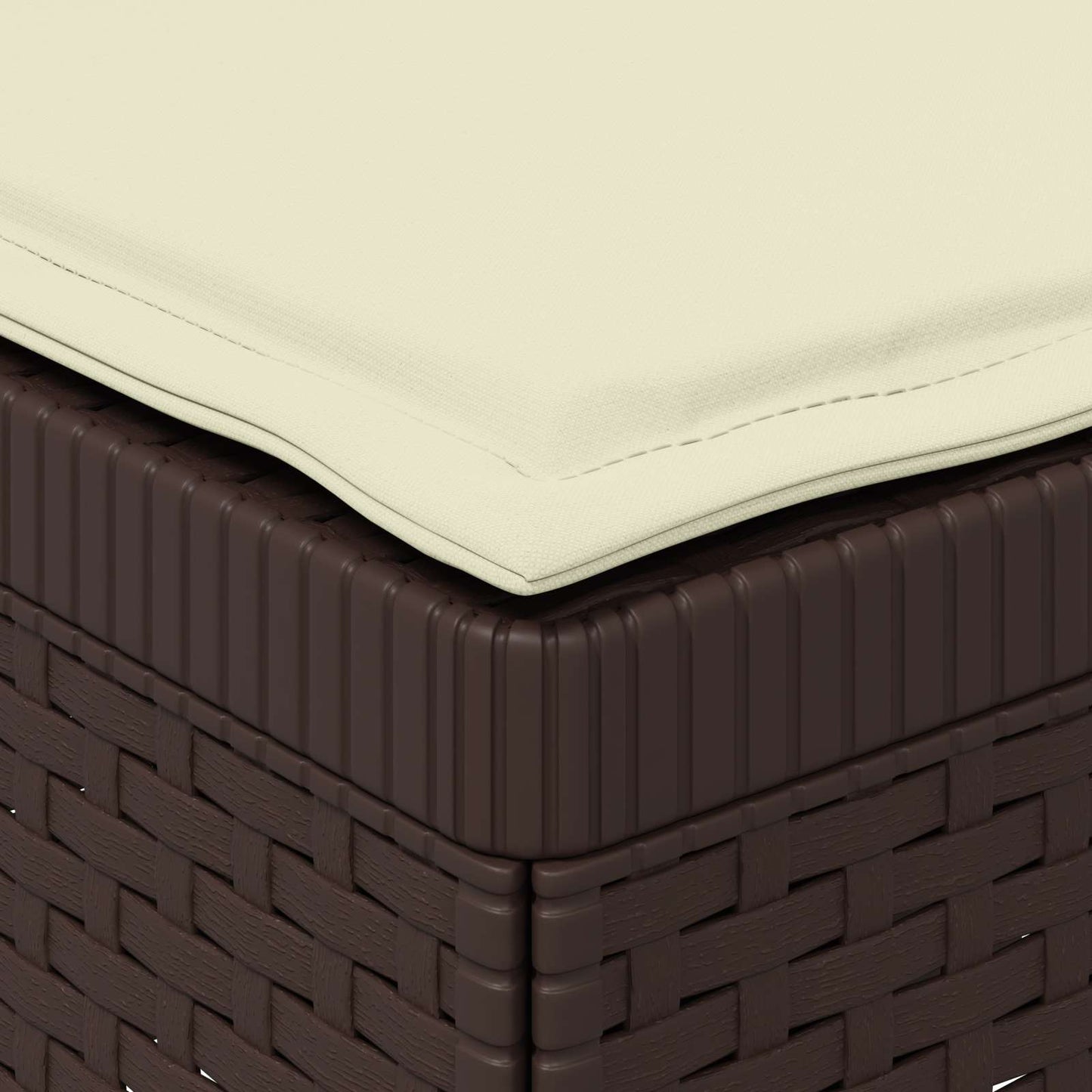 Divano da Giardino a 2 Posti con Cuscini Aspetto Rattan PP | homemem39