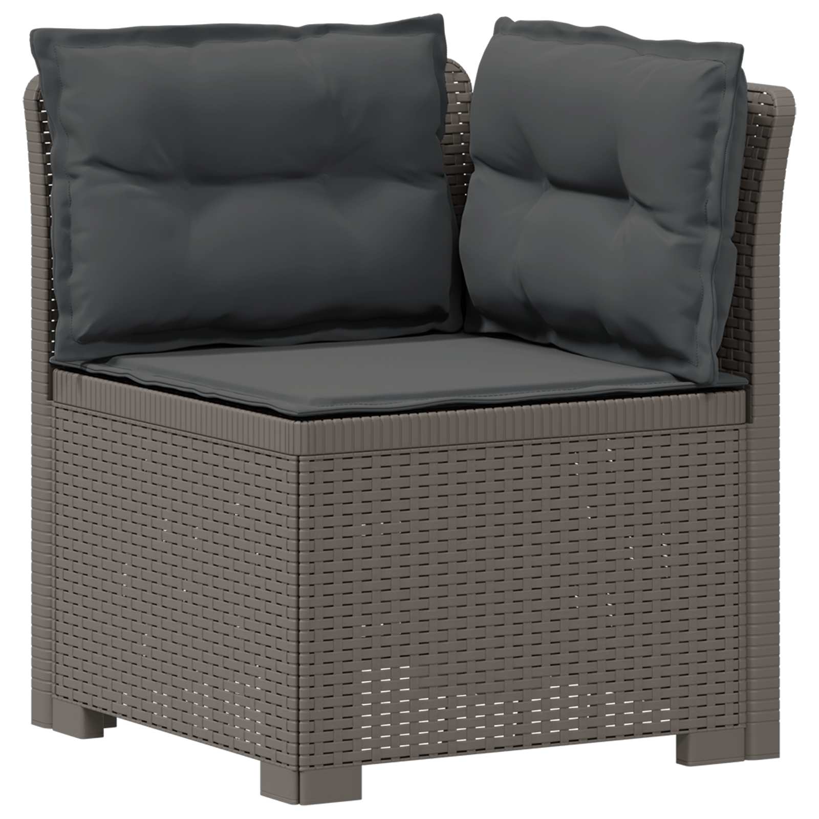 Divano da Giardino a 2 Posti con Cuscini Aspetto Rattan PP | homemem39