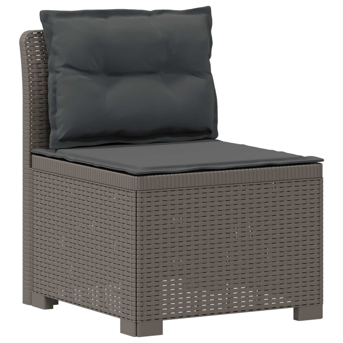 Divano da Giardino a 2 Posti con Cuscini Aspetto Rattan PP | homemem39