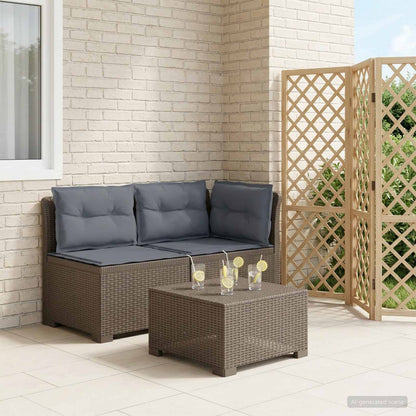 Divano da Giardino a 2 Posti con Cuscini Aspetto Rattan PP
