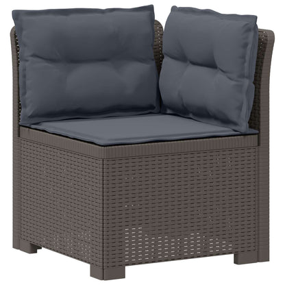 Divano da Giardino a 2 Posti con Cuscini Aspetto Rattan PP | homemem39