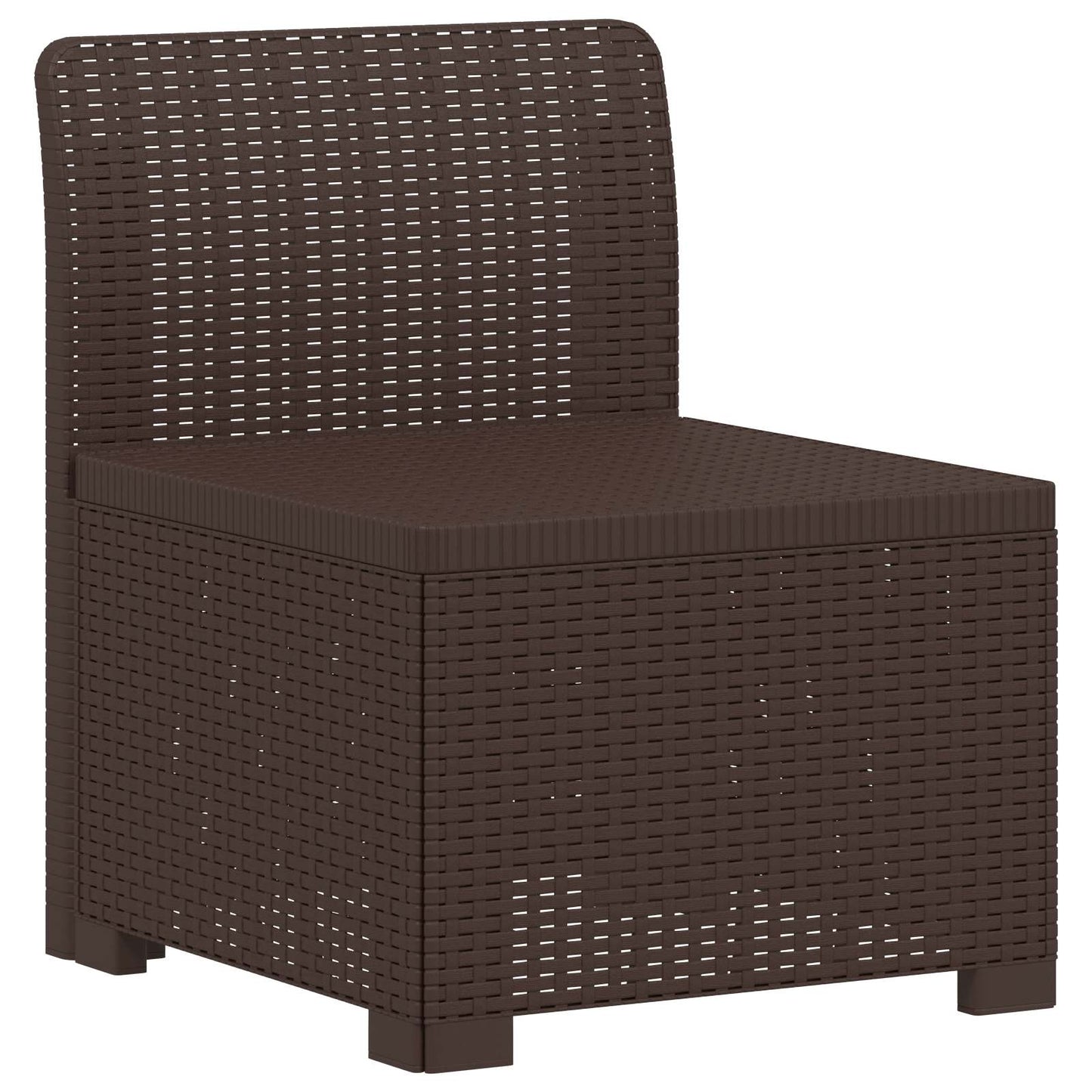 Divano da Giardino a 3 Posti in Aspetto Rattan PP Marrone | homemem39