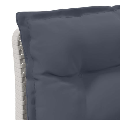 Divano da giardino 3 posti con cuscini in look rattan PP Bianco | homemem39