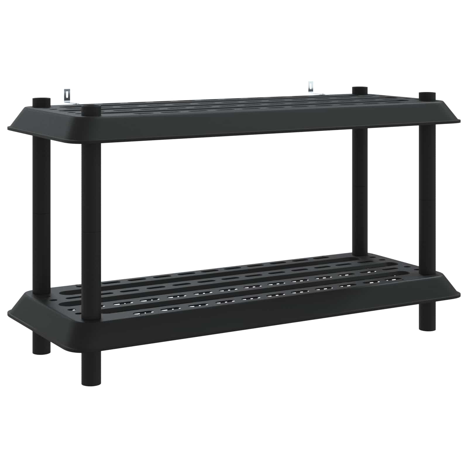 Unità di scaffalatura 2 livelli 100 x 40 x 55,5 cm PP Antracite | homemem39