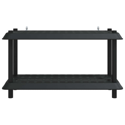 Unità di scaffalatura 2 livelli 100 x 40 x 55,5 cm PP Antracite | homemem39