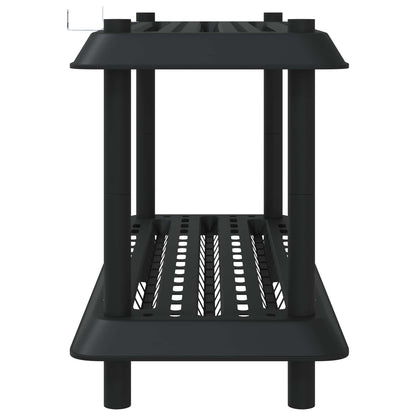 Unità di scaffalatura 2 livelli 100 x 40 x 55,5 cm PP Antracite | homemem39