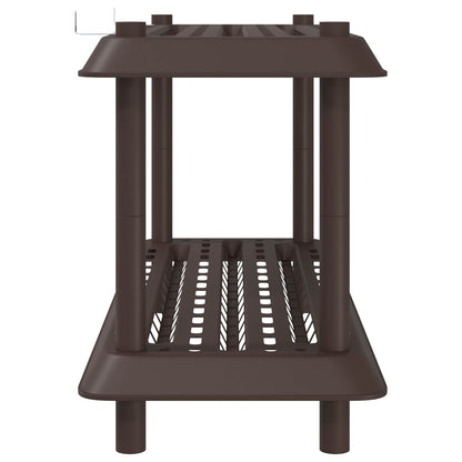 Unità di scaffalatura 2 livelli 100 x 40 x 55,5 cm PP Marrone | homemem39