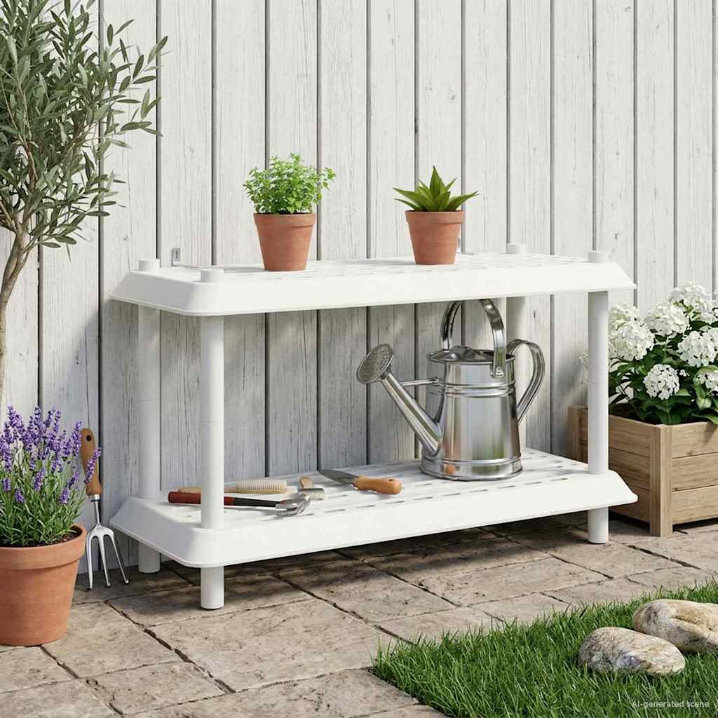 Unità di scaffalatura 2 livelli 100 x 40 x 55,5 cm PP Bianco | homemem39