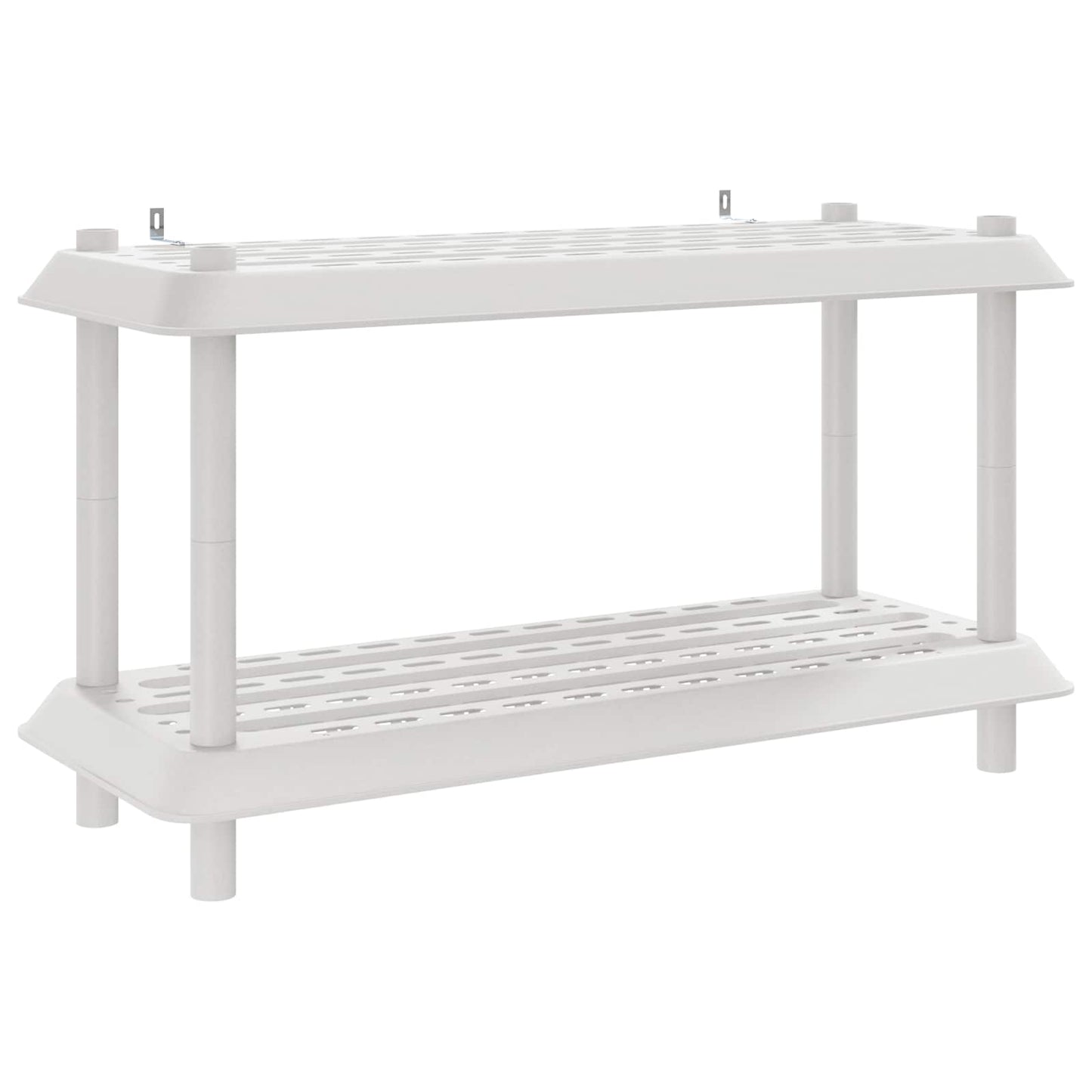 Unità di scaffalatura 2 livelli 100 x 40 x 55,5 cm PP Bianco | homemem39