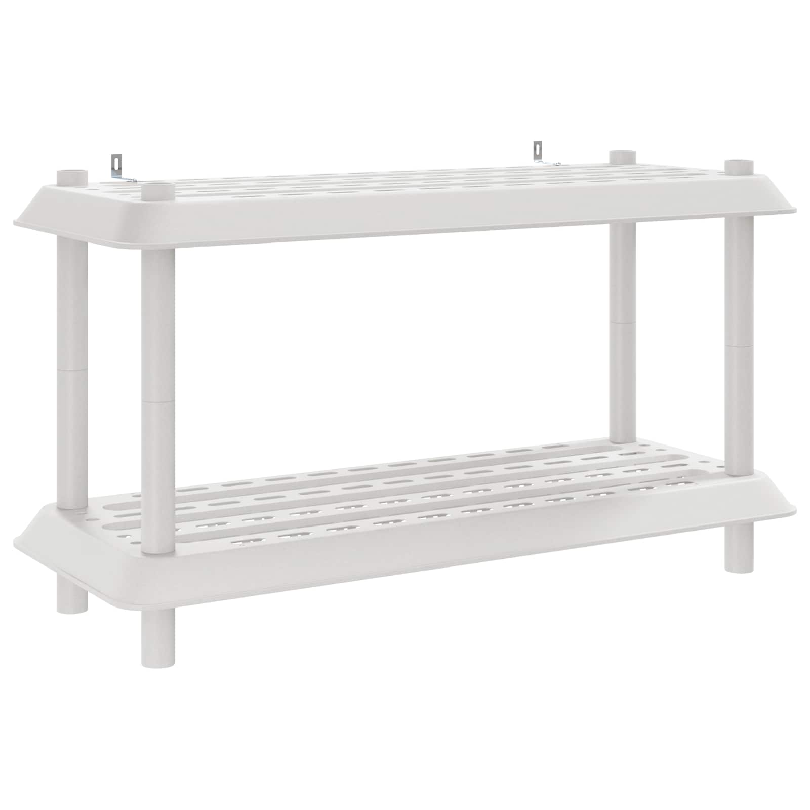 Unità di scaffalatura 2 livelli 100 x 40 x 55,5 cm PP Bianco | homemem39