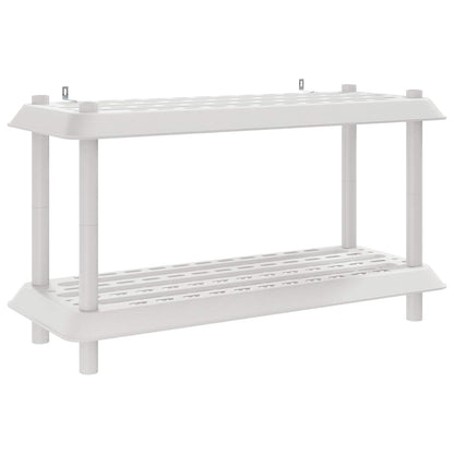 Unità di scaffalatura 2 livelli 100 x 40 x 55,5 cm PP Bianco | homemem39