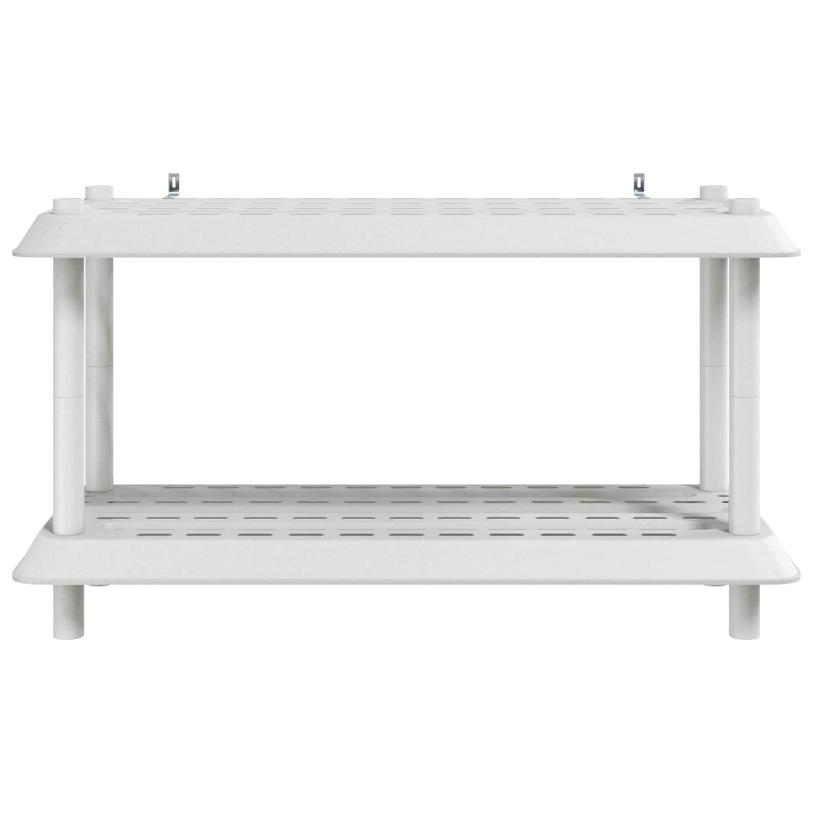 Unità di scaffalatura 2 livelli 100 x 40 x 55,5 cm PP Bianco | homemem39
