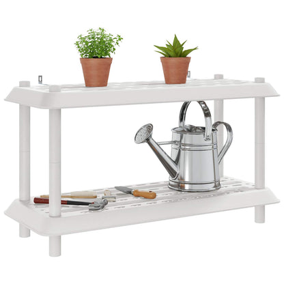 Unità di scaffalatura 2 livelli 100 x 40 x 55,5 cm PP Bianco | homemem39