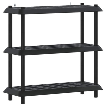 Unità di scaffalatura 3 livelli 100 x 40 x 96 cm PP Antracite | homemem39