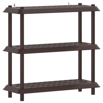 Unità di scaffalatura 3 livelli 100 x 40 x 96 cm PP Marrone | homemem39