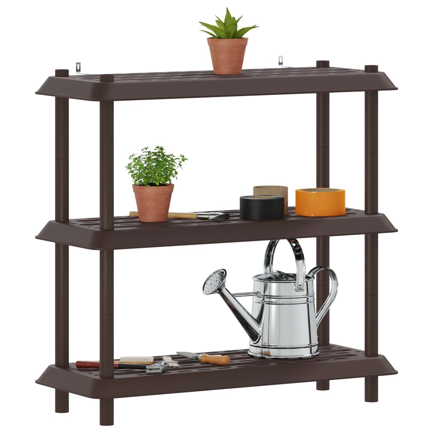 Unità di scaffalatura 3 livelli 100 x 40 x 96 cm PP Marrone | homemem39