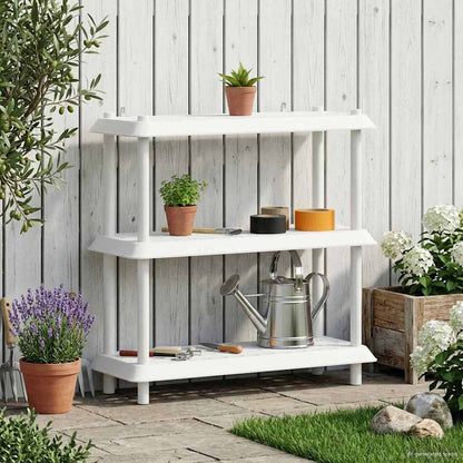Unità di scaffalatura 3 livelli 100 x 40 x 96 cm PP Bianco | homemem39