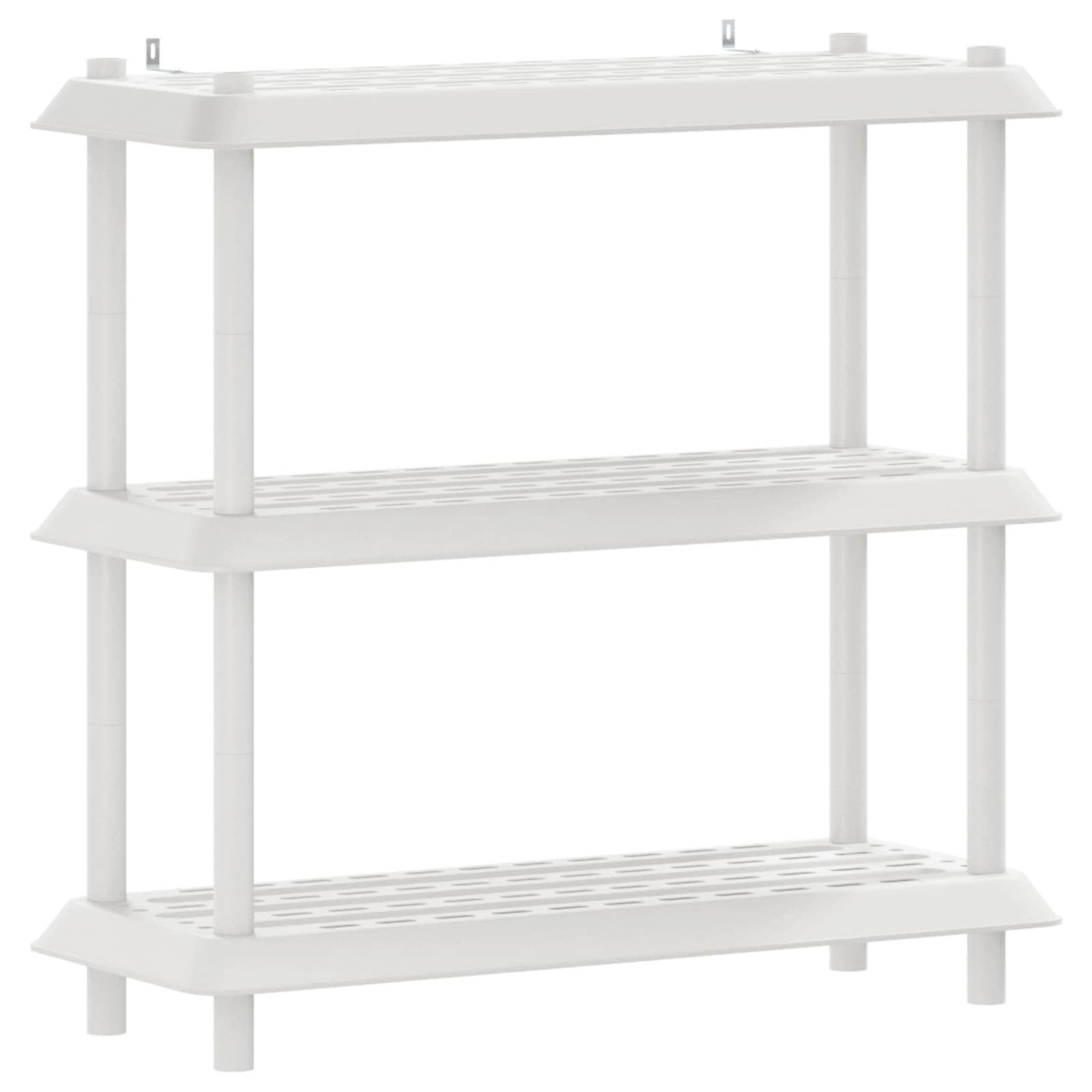 Unità di scaffalatura 3 livelli 100 x 40 x 96 cm PP Bianco | homemem39