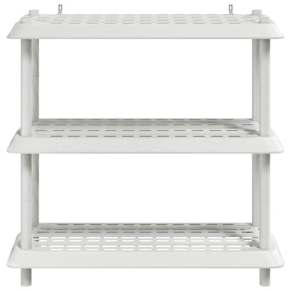 Unità di scaffalatura 3 livelli 100 x 40 x 96 cm PP Bianco | homemem39