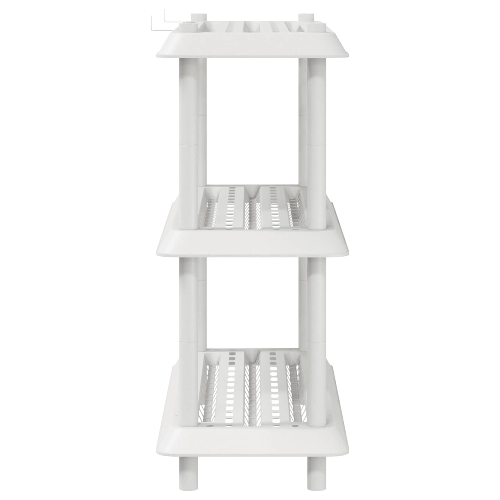 Unità di scaffalatura 3 livelli 100 x 40 x 96 cm PP Bianco | homemem39