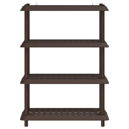 Unità di scaffalatura 4 livelli 100 x 40 x 136,5 cm PP Marrone | homemem39