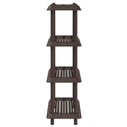 Unità di scaffalatura 4 livelli 100 x 40 x 136,5 cm PP Marrone | homemem39