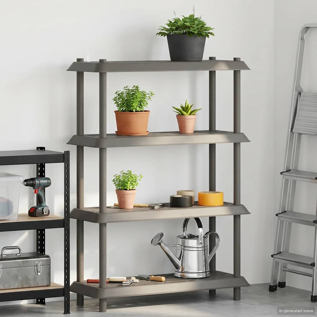 Unità di scaffalatura 4 livelli 100 x 40 x 136,5 cm PP | homemem39