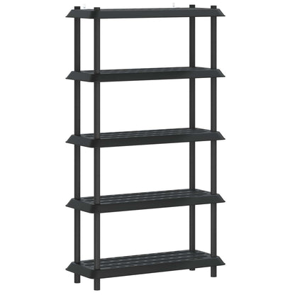 Unità di scaffalatura 5 livelli 100 x 40 x 177 cm PP Antracite | homemem39