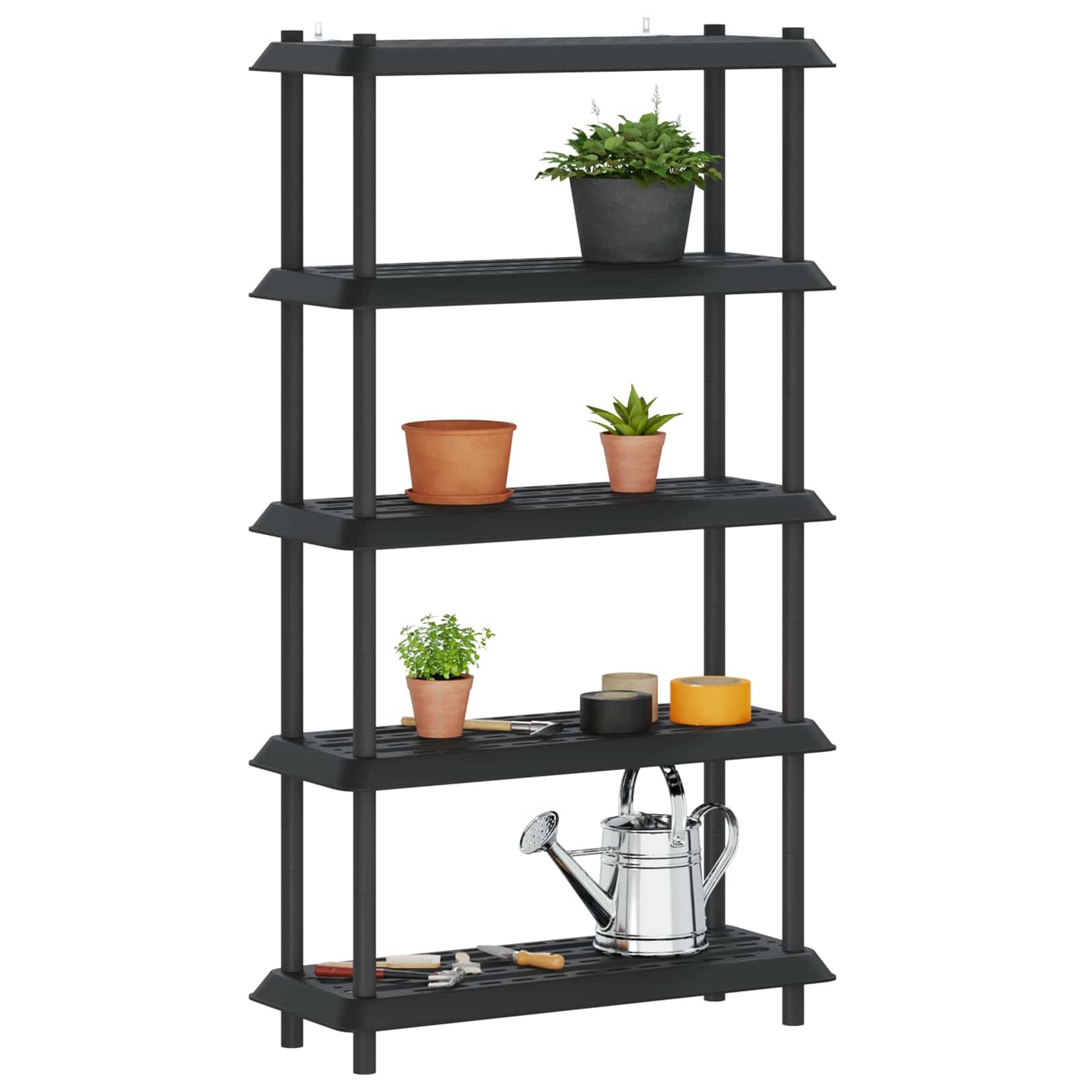 Unità di scaffalatura 5 livelli 100 x 40 x 177 cm PP Antracite | homemem39