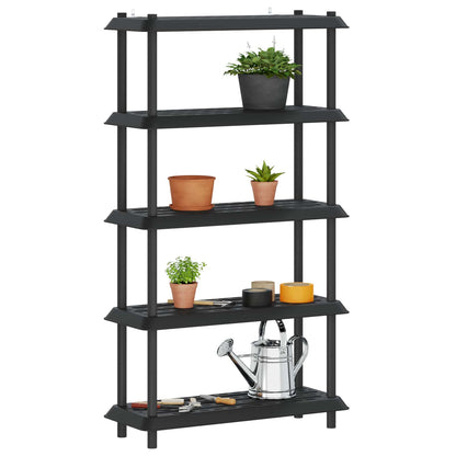 Unità di scaffalatura 5 livelli 100 x 40 x 177 cm PP Antracite | homemem39
