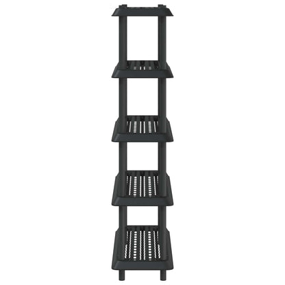 Unità di scaffalatura 5 livelli 100 x 40 x 177 cm PP Antracite | homemem39