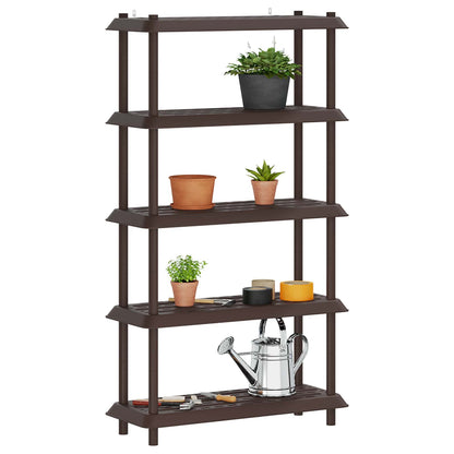 Unità di scaffalatura 5 livelli 100 x 40 x 177 cm PP Marrone | homemem39