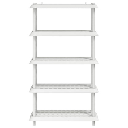 Unità di scaffalatura 5 livelli 100 x 40 x 177 cm PP Bianco | homemem39