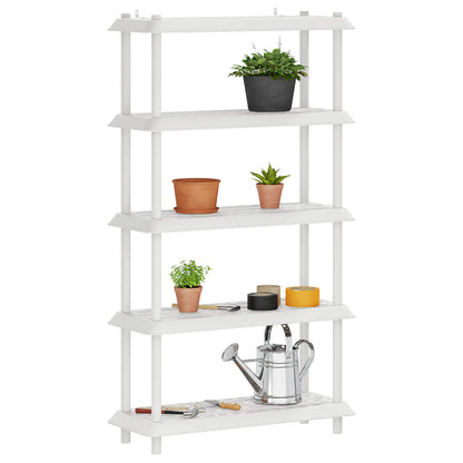 Unità di scaffalatura 5 livelli 100 x 40 x 177 cm PP Bianco | homemem39