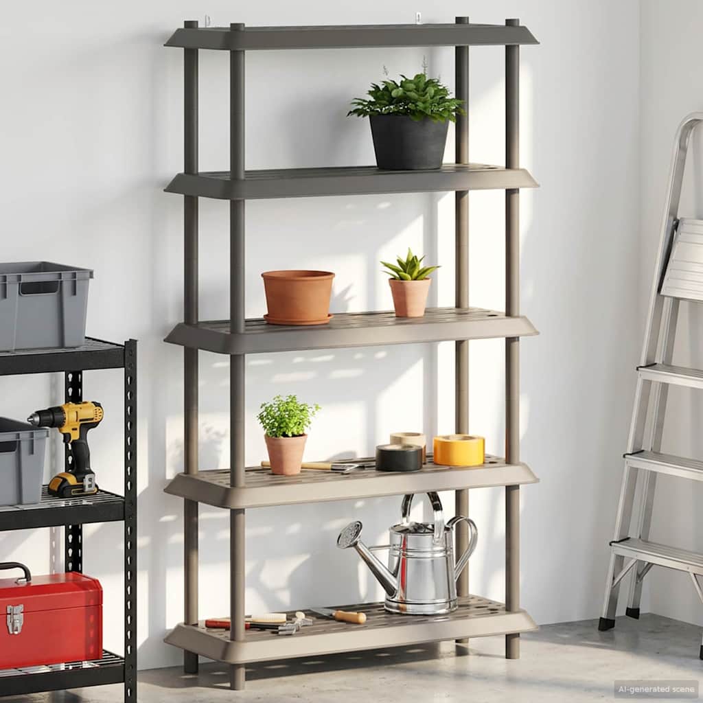 Unità di scaffalatura 5 livelli 100 x 40 x 177 cm PP | homemem39