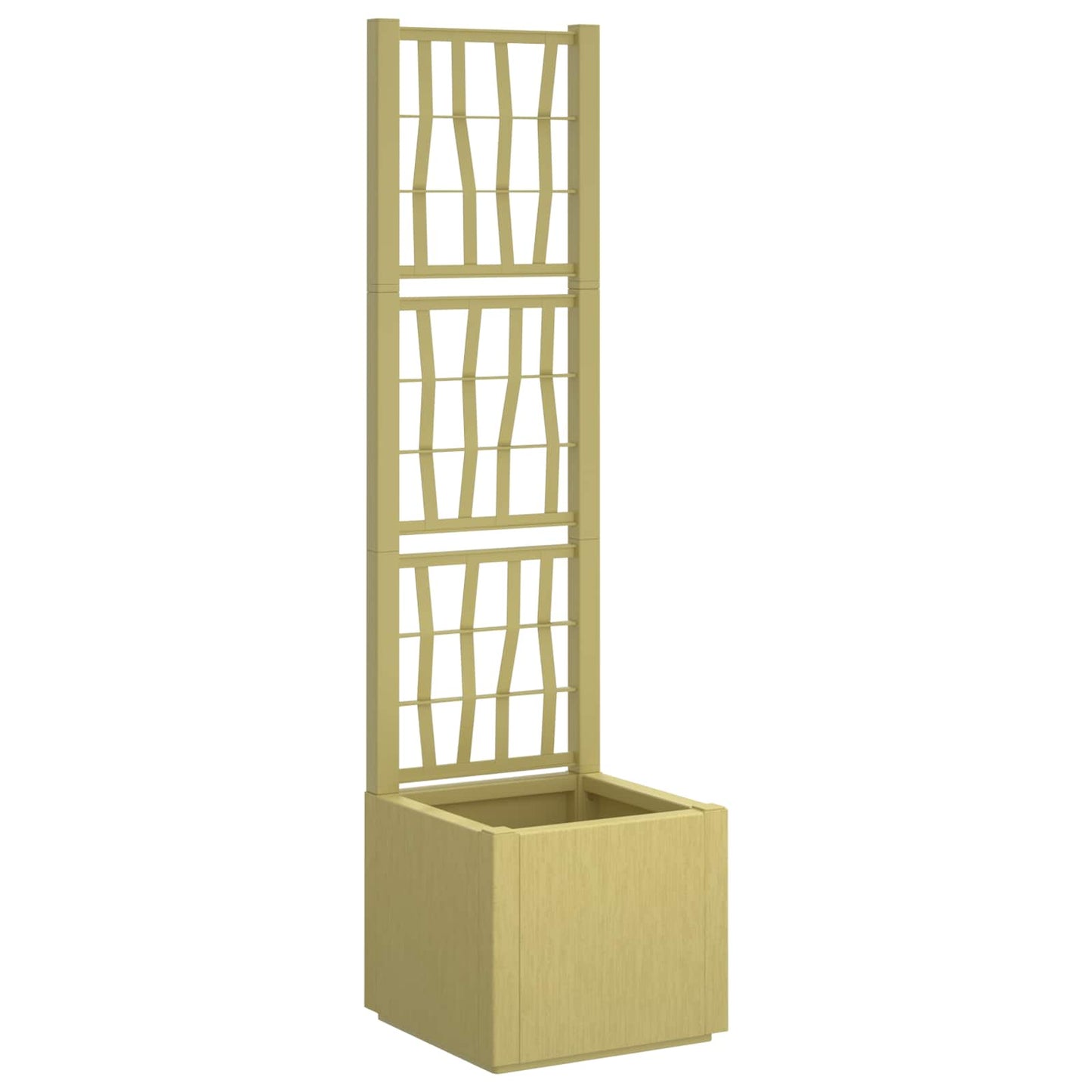 Vaso da Giardino con Trellis Verde 36 x 36 x 140 cm PP | homemem39