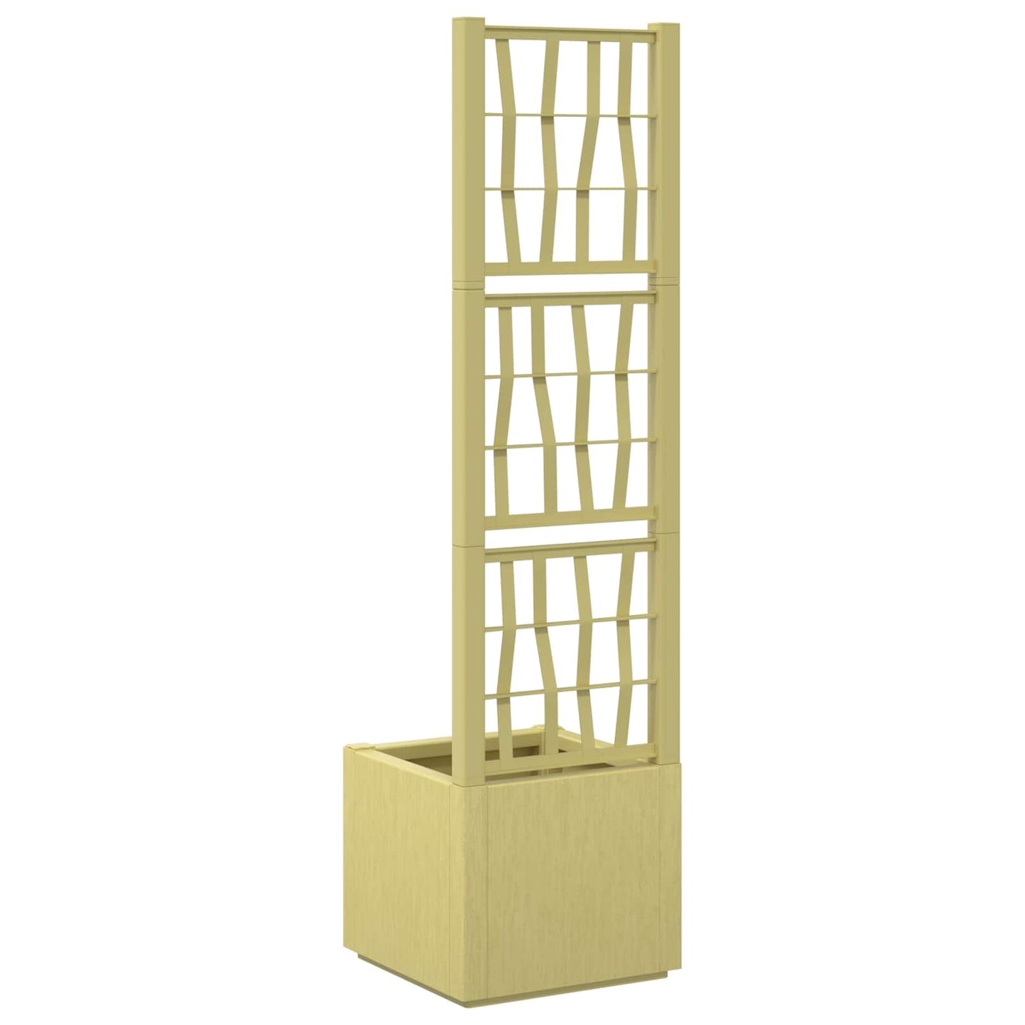 Vaso da Giardino con Trellis Verde 36 x 36 x 140 cm PP | homemem39