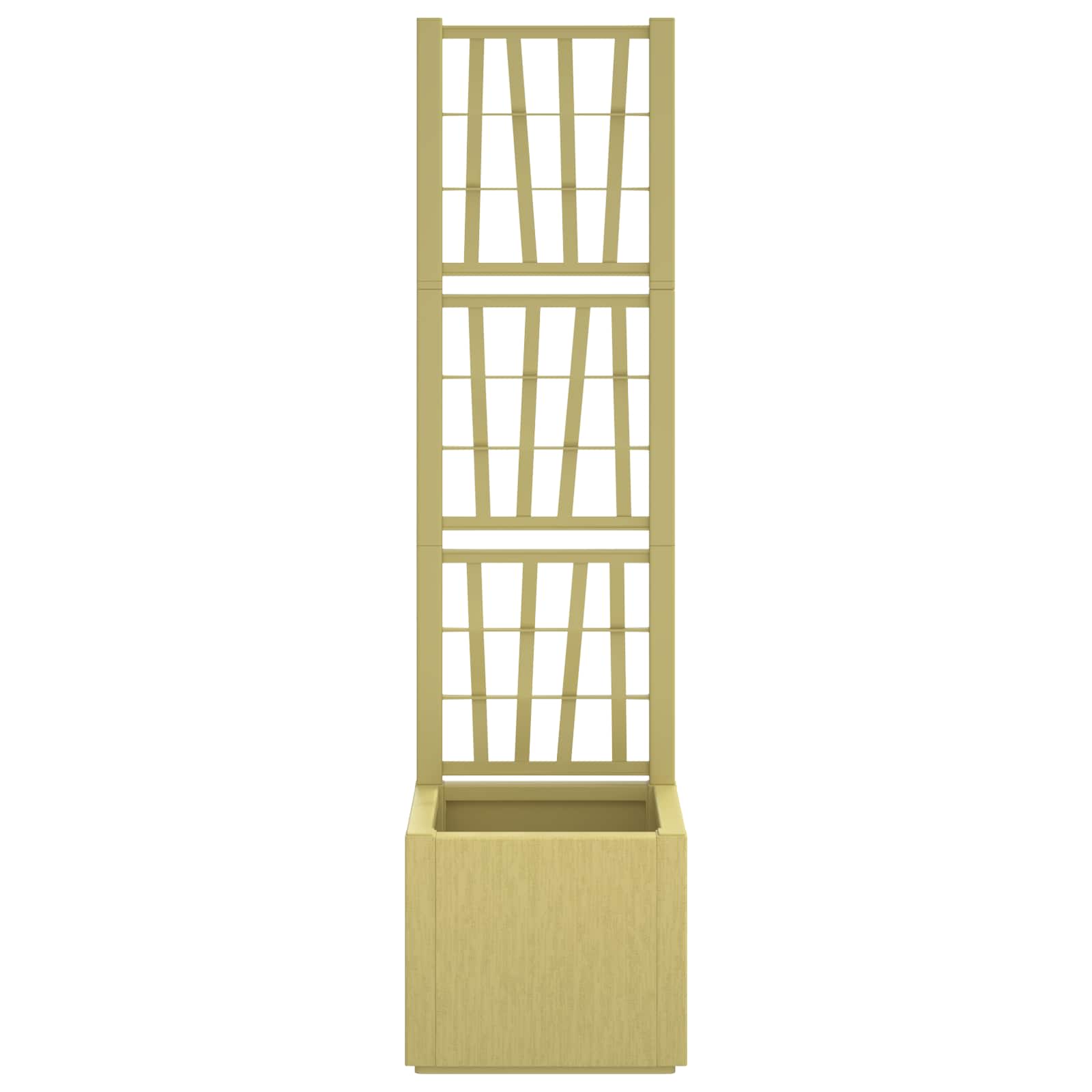 Vaso da Giardino con Trellis Verde 36 x 36 x 140 cm PP | homemem39