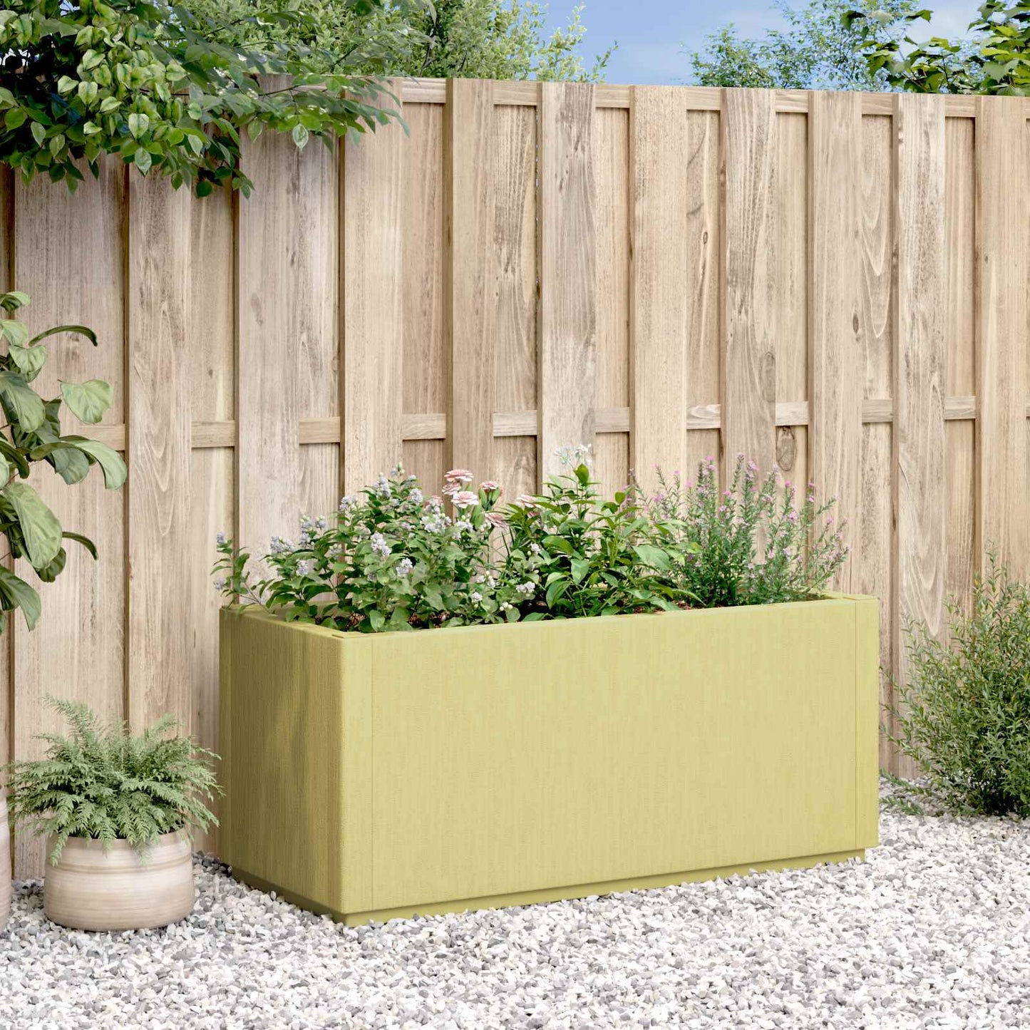 Scatola per Fiori da Giardino Verde 80 x 36 x 35 cm PP