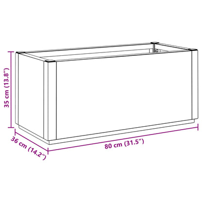 Scatola per Fiori da Giardino Verde 80 x 36 x 35 cm PP | homemem39