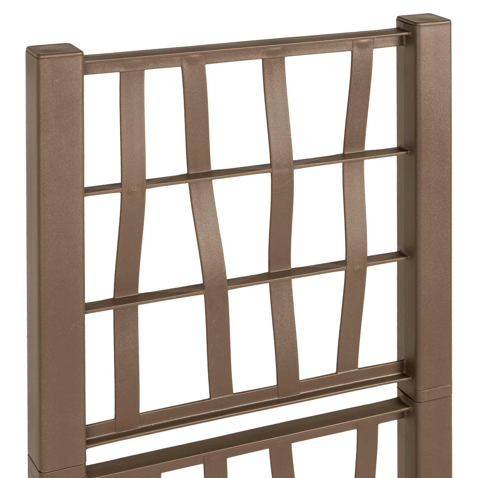 Vaso da Giardino con Trellis Marrone 36 x 36 x 140 cm PP | homemem39