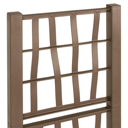 Vaso da Giardino con Trellis Marrone 36 x 36 x 140 cm PP | homemem39