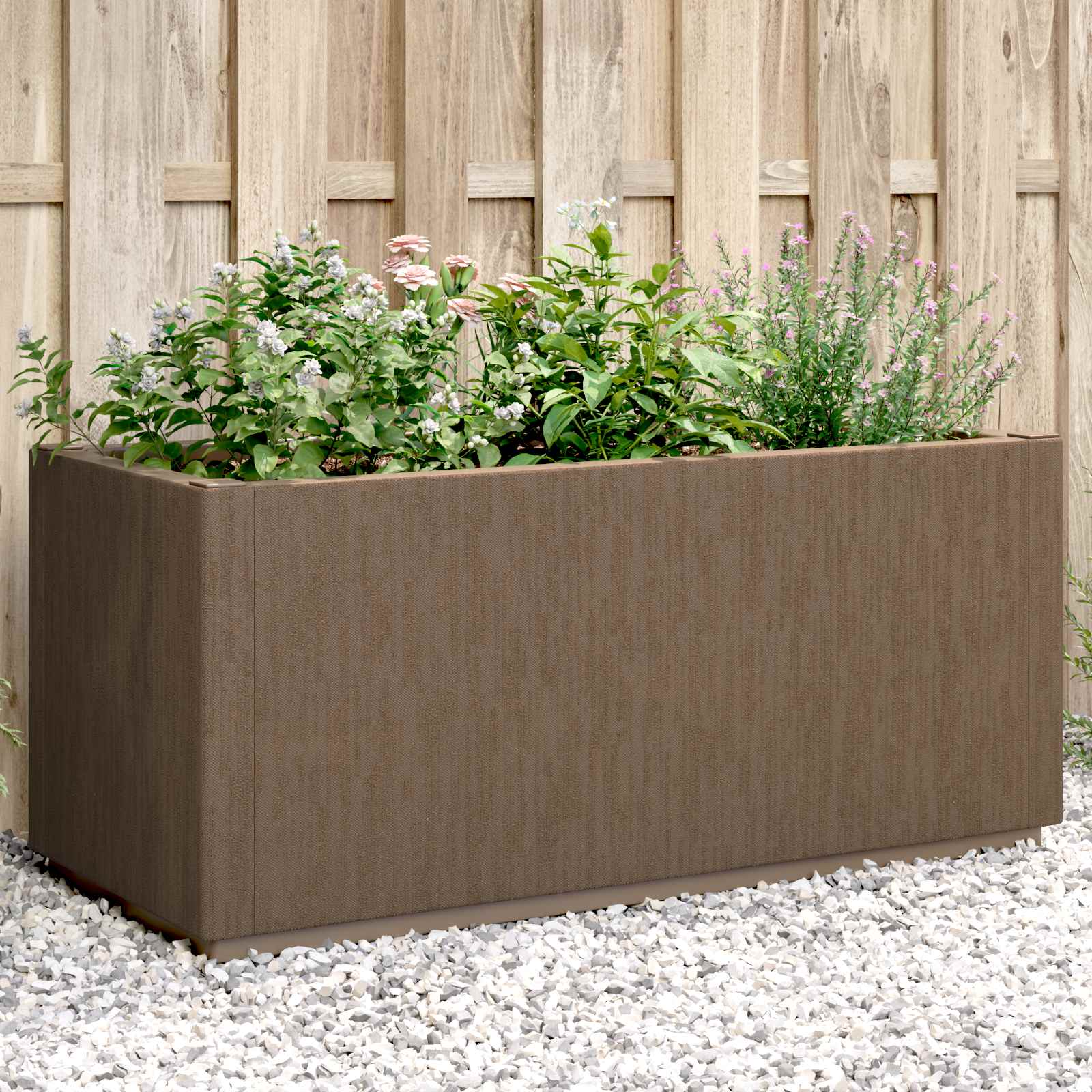 Scatola per Fiori da Giardino Marrone 80 x 36 x 35 cm PP | homemem39